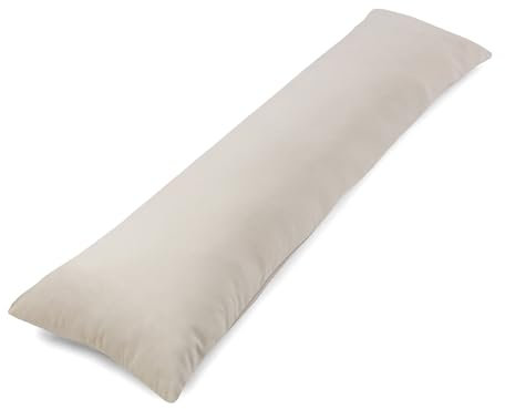Totsy Baby Seitenschläferkissen 145 x 40 cm Schlafkissen mit Bezug - Body Pillow Seitenschlafkissen Komfortkissen Erwachsene Velvet Beige