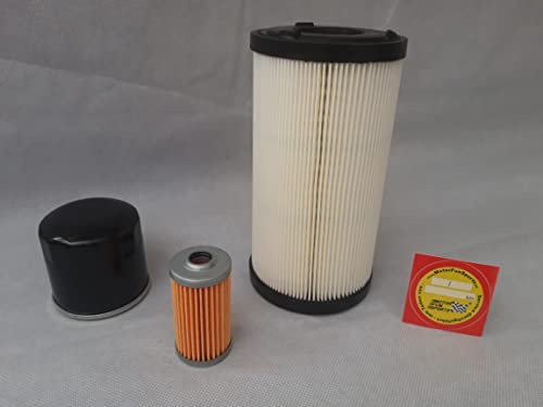 Filter - Set (klein) kompatibel mit Iseki SXG 22 H mit Motor E3115G Ölfilter, Luftfilter, Kraftstofffilter