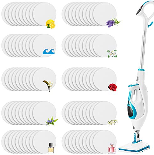 Sadnyy 100 Pieces Replacement Steam Mop Scent Discs Fragrance Scented Pads 10 Different Fragrance Discs Compatible with Bissell Powerfresh and Symphony Series Fits Model 1940,1806 and 1132