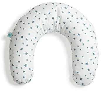 pic Bear Nackenkissen Sternenhimmel | Baby Nackenhörnchen 100x21 cm | ergonomische & anschmiegsame EPS-Mikroperlen-Füllung | TÜV Zertifiziert | Baby Kind Kuschelkissen (Sterne Weiss cotadel)