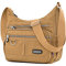 NOTAG Umhängetasche Damen, Leichte Mehrfach-Taschen Schultertasche Wasserdicht Sportliche Umhängetasche Multifunktionale Nylon Handtasche (Beige)