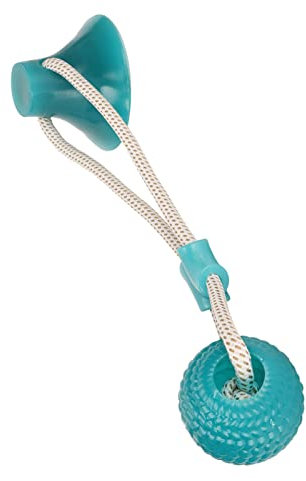 Suction Cup Dog Tug Toy, Boredom Relief, Soft Texture, Teeth Cleaning, Interactive Toy for Yard (Green Ball Shape)