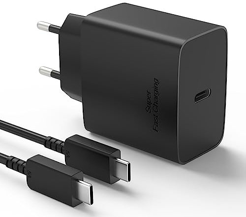 45W USB C Ladegerät Schnellladegerät 2.0 für Samsung Galaxy S23/S23 Ultra/S23 Plus/S22/S22 Ultra/S21/Note20 Ultra/A53 5G/Tab S8/S8+,PD 3.0 PPS GaN Type C Netzteil Ladegerät mit 1.8m Ladekabel