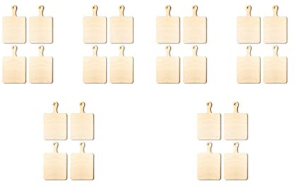 NIEI 24 mini taglieri in legno vuoti con manico tagliere fai da te domestica decorazione per A