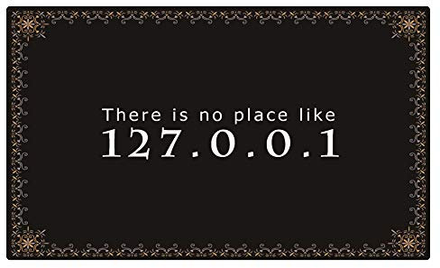 Collection Doormat,Mat There is No Place Like 127.0.0.1 Rug Door Mat With Non-Slip Backing 30X18 Inch