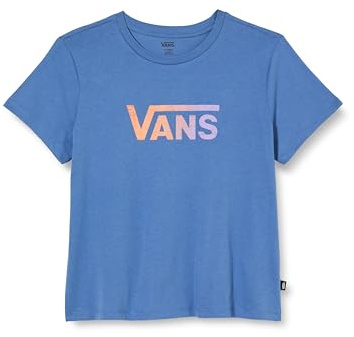 Vans Women's Wm Drop V Ss Crew-B T-Shirt, Bijou Blue, L