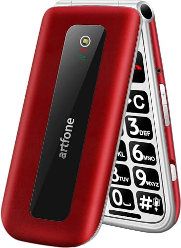 artfone Cellulare per anziani con tasti grandi, senza contratto, grande pulsante con pulsante di emergenza SS, batteria con grande capacità 1200 mAh