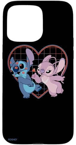 Disney Lilo and Stitch Engel Herz Küsse Hülle für iPhone 15 Pro Max