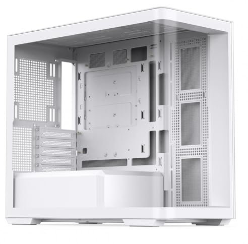 Jonsbo D300, Mid-Tower, 270 Grad abgewinkeltes gehärtetes Glas - Weiß