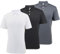 LANBAOSI 3er Pack Poloshirt Herren Kurzarm Schnelltrocknend Atmungsaktives Tennis Poloshirt Herren Sommer Sports Golf T-Shirt