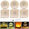 WIYETY Base de luz LED de color cálido: 6 unidades LED zócalo de madera ajustable con USB cuadrado y redondo con interruptor táctil sensible para pantalla de escritorio, placa de acrílico, placa de