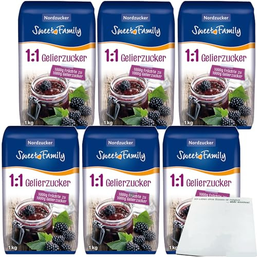 usy Bundle für Sweet Family Gelierzucker 1:1 6er Pack (6x1kg Packung) + usy Block