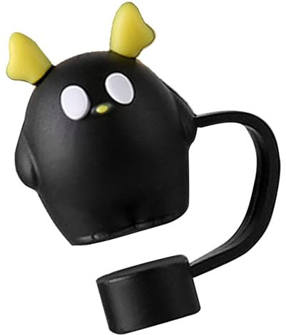 Djowyh Cute Straw Attachments for Drinking Glasses, Straw Lid Attachments, Reusable Dustproof Straw Tip Lid, Cute Dustproof Silicone Accessories, Reusable