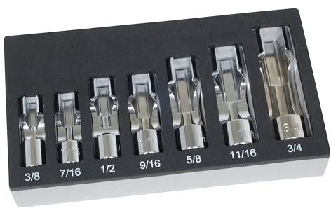 Lisle 13180 SAE Flare Nut Socket Set, 7 pc.