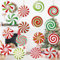 16pcs Outdoor Christmas Lollipop Ornaments, 9cm/3.54in Candyland Party Tree Decorations Colorful Paper Round Candyland Decorations for Candy Party Christmas