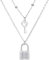 SHGDAIO Girl Products 925 Sterling Silver Lock Necklace For Women And Men, Stone Heart Lock Necklace Key Padlock Pendant, Padlock Necklace For Women, Lock Chain Necklace, Lock Necklace Men Gifts
