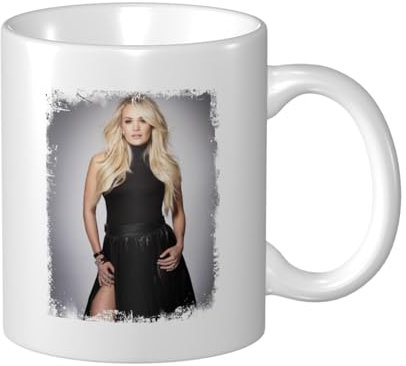 Carrie Style Musik Underwood Tasse Universal Weihnachten Kaffeetasse Keramik Tassen Heiße Kakaotasse Keramikbecher für Frauen und Männer Geeignet für Büro und Zuhause mit Henkel