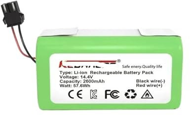 WVGFAUXA 14,4 V 2600 MAh Li-Ionen-Akku for Conga 990, 1090 Tesvor X500 Ecovacs Deebot N79 N79S DN622 Eufy RoboVac 11 11S RoboVac 30 Usw.(2600mAh X1 PCS)