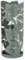 Baroni Home Portabicchieri Decorativo in Metallo con Motivo Foglia, Design Moderno per Tavola e Cucina, Contenitore per Bicchieri, Linea Edera, 8x8x20 cm
