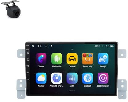 Autoradio Stereo Touchscreen Android da 9 Pollici per Suzuki Grand Vitara 3 2005-2015 con Carplay Navigazione GPS Android Auto con BT WiFi USB Mirror Link FM ricambi Auto (2+32G)