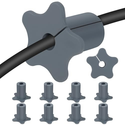 10 Stück Wanddurchführung Kabel, Kabeldurchführungsbuchsen Silikon Kabeldurchführung Wand für 16mm Durchmesser Wandloch, Außen Mauerdurchführung Kabel Wanddurchführung(Grau)