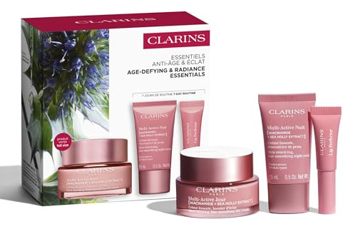 Clarins Multi-aktive Tages-Feuchtigkeitscreme mit Niacinamid, glatte feine Linien, Straffung der Poren, gleichmäßiger Ton und Textur, steigert den Glanz, stärkt die Feuchtigkeitsbarriere