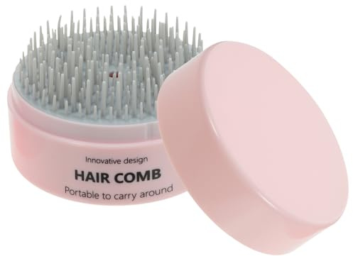 TEHAUX Spazzola per Massaggi Chioma da Donna Mini Portatile, Pettine Districante Airbag Denti a Paletta Delicati, Spazzola da Viaggio per Capelluto Sensibile Rosa