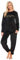 Slumber Hut Damen Luxus Dick Vlies Pyjama Schwarz Prosecco Motiv Loungewear Twosie - EUR 44-46