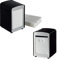 2 x Serviettenspender Retro, Metall, kleine Gastro Serviettenhalter für Eisdiele, Café, Bistro, HBT: 15x9,5x11, schwarz