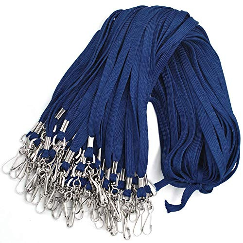 Bird Fiy Schlüsselband, 100 Stück, Bulk Badge Lanyards für Ausweise, Hals, Kreuzfahrt, Schlüsselband, Namensschild, Schlüsselband, Ausweishalter (Marineblau, 100 Stück)