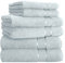 Mixibaby Handtuch 6er Set 2X Duschtuch 2X Handtuch 2X Gästetuch 100% Baumwolle Frottee, Farbe:Hellblau