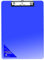 Seco Klemmbrett aus Kunststoff, transparent, A4, Blau