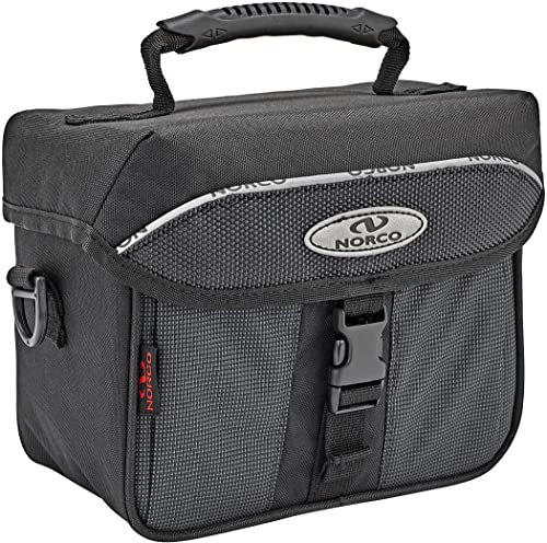 Norco Unisex – Erwachsene Ottawa Lenkertasche, Schwarz,Silber, 23 x 17 x 18 cm