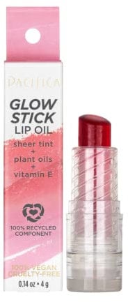 Pacifica Glow Stick Lip Oil - Rosy Glow For Women 0.14 oz Lip Oil
