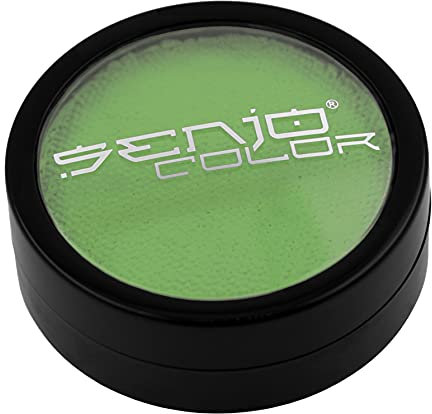 Bodypainting Farben 25ml - Senjo Color Pro - Face Painting Farbe, Kinderschminke mit Vitamin E und Kamille, für Profi, Halloween, Cosplay, Karneval, Kindergarten - Made in Berlin Germany (Hellgrün)