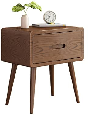 zlw-shop Nachttisch Schlafzimmer Nachttisch Einfacher moderner Holzschrank Wohnzimmer Couchtisch Schlafzimmer Nachttisch Regal (Nussbaum) Nachttisch Schlafzimmer Nachttisch