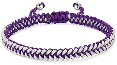 JENDEAR SHINE Bracelet en Corde Tressée Femmes Hommes, Filles Garçons Anniversaire Amitié Couple Cadeaux Bijoux Faits à la Main Corde Noire Corde Rouge