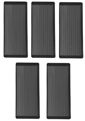 HOMION Grow Bag Tray Heavy Duty Plant 5 X Trays for Seedlings Pots & Grow Bags Waterproof Seed Tray Drip Tray for Indoor & Outdoor Gardening Greenhouse Growbag Planting 100 x 40 x 4cm (5)