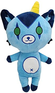 Sonsoke Plüschkissen Cosplay Plüsch Wurfkissen für Halloween-Dekorationen 24,9 cm (blaues Einhorn 31,8 cm)