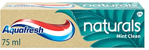 Aquafresh Naturals Toothpaste Mint Clean, Actively Cleans, Freshens and Protects Vegan Friendly* Formula, 75 ml *does not contain any animal or animal-derived products