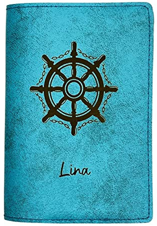 Porte Carte Grise Personnalisé, Pochette Made in France, Étui 100% Personnalisable, Protège Carte Grise Voopies, Protection Carte Grise Cuir. (Bleu Ciel)