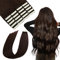 SURNEL Echthaar Tape Extensions Schwarz Skin Weft Tape on Echthaar Farbe Dunkelstes Braun 16 Zoll 40g Remy Tape Extensions Echthaar (tape#2-40cm)