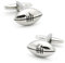 YAHOYA Herren American Football Manschettenknöpfe Qualität Kupfer Material Silber Farbe Sport Rugby Design Manschettenknöpfe
