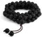 8 mm Schwarze Lavastein-Perlenketten, 80 Perlen, handgefertigt, geknotete elastische Armbänder, Damen und Herren, Yoga-Schmuck, Gebetsgeschenke, Halskette FZUGEDRLI