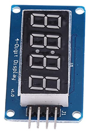 LED-Modul, LED-Modul, Digitales LED-Anzeigemodul, 4-stellig, 7 Segmente, Rotes Licht, LED-Digitalanzeige, Helligkeit 3,3 V–5,5 V, 30 A–80 A, LED-Steuerung