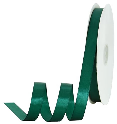 Toniful Satinband, dünne, einfarbige Stoffbänder für Nähen, Geschenkverpackungen, Bastelarbeiten, Schleifenherstellung, Einladungen, Hochzeitsfeier-, Valentinstagsdekoration, 1,6 cm x 91 m