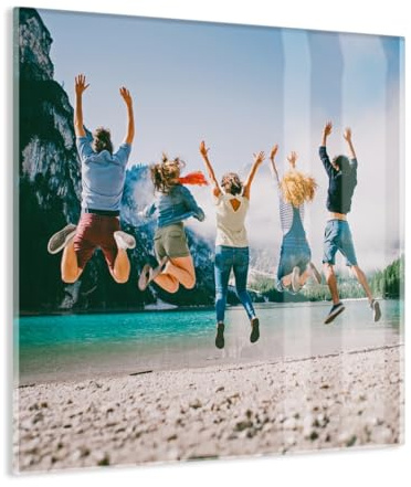 Ihr Foto/eigenes Bild individuell selbst gestalten 18x18 cm als Wanddeko/Fotocollage auf Acrylglas oder echtem Holz mit detailreichem und farbenfrohen UV-Druck direkt bedruckt