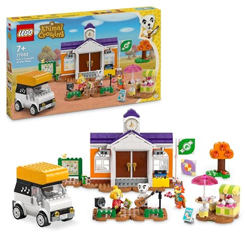 LEGO Animal Crossing Concert de Kéké sur la Place - Jouet de Construction pour Enfants - avec Un Café et Un Véhicule Inspirés des Jeux Vidéo - Beau Cadeau pour Les Garçons et Filles dès 7 Ans 77052