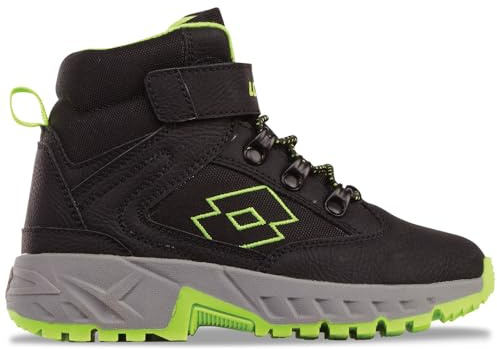 Lotto Stylecode: 2600440K WOODLARK MID K Unisex Kids Halblange Stiefel BLACK/FR.GREEN 28
