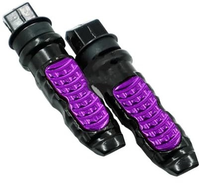 GHAEKEBC Jeu Pédales Universelles en Aluminium pour Repose Pieds Passager Arrière Moto Repose-Pieds de Moto(Violet)